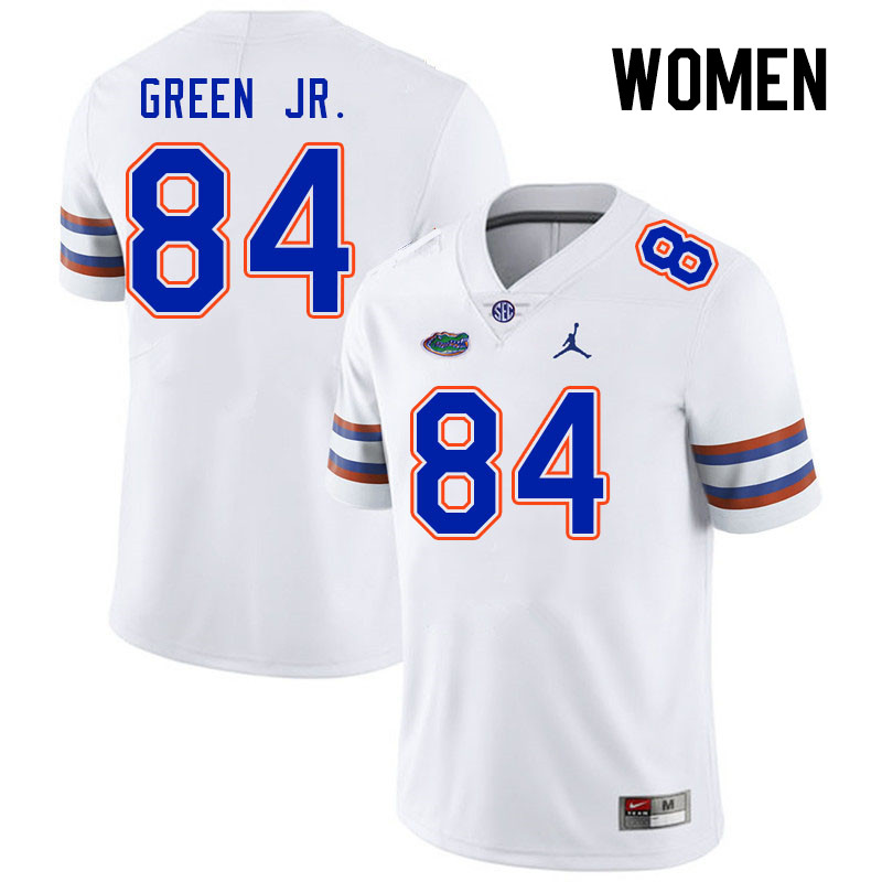 Women #84 Brian Green Jr. Florida Gators College Football Jerseys Stitched Sale-White - Click Image to Close